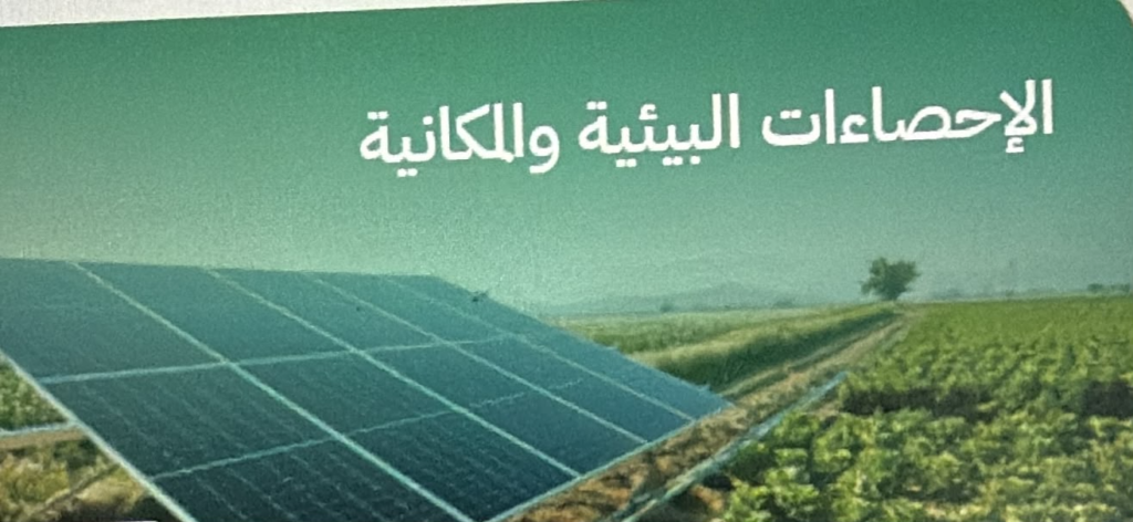 صورة توضحية للاحصاءات البيئية والمكانية وايضا احصاتءات اقتصادية واجتماعية